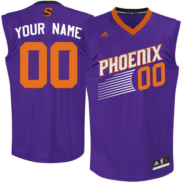 Men Adidas Phoenix Suns Custom Replica Team Purple NBA Jersey